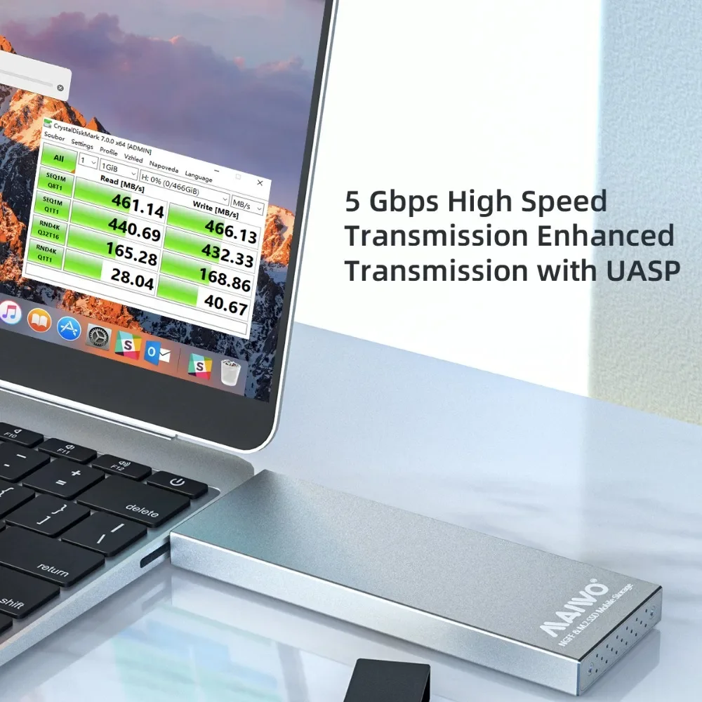 Корпус SSD MAIWO M2 Алюминиевый корпус M.2 NGFF SSD-адаптер SATA-USB3.0 для B Key и B+M Key SSD Поддержка 2230 2242 2260 2280