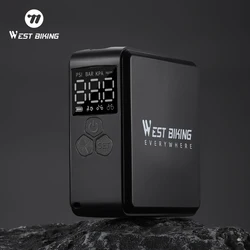 WEST BIKING Mini Electric Air Pump Portable Electric Air Pump 150PSI Tire Inflator Bike Motorcycle Bicycle Pump With LCD Display