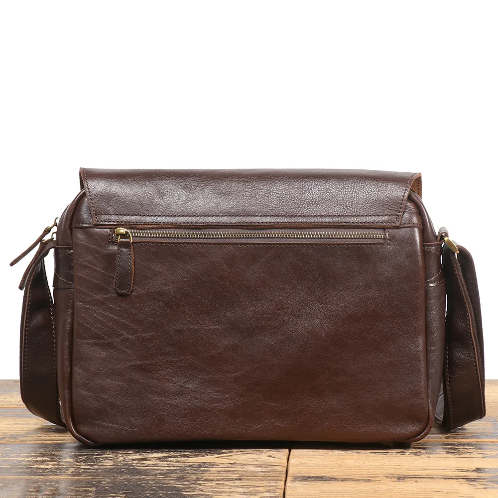 Genuine Leather Shoulder Bag Vintage Cowhide Casual Travel Crossbody Bag