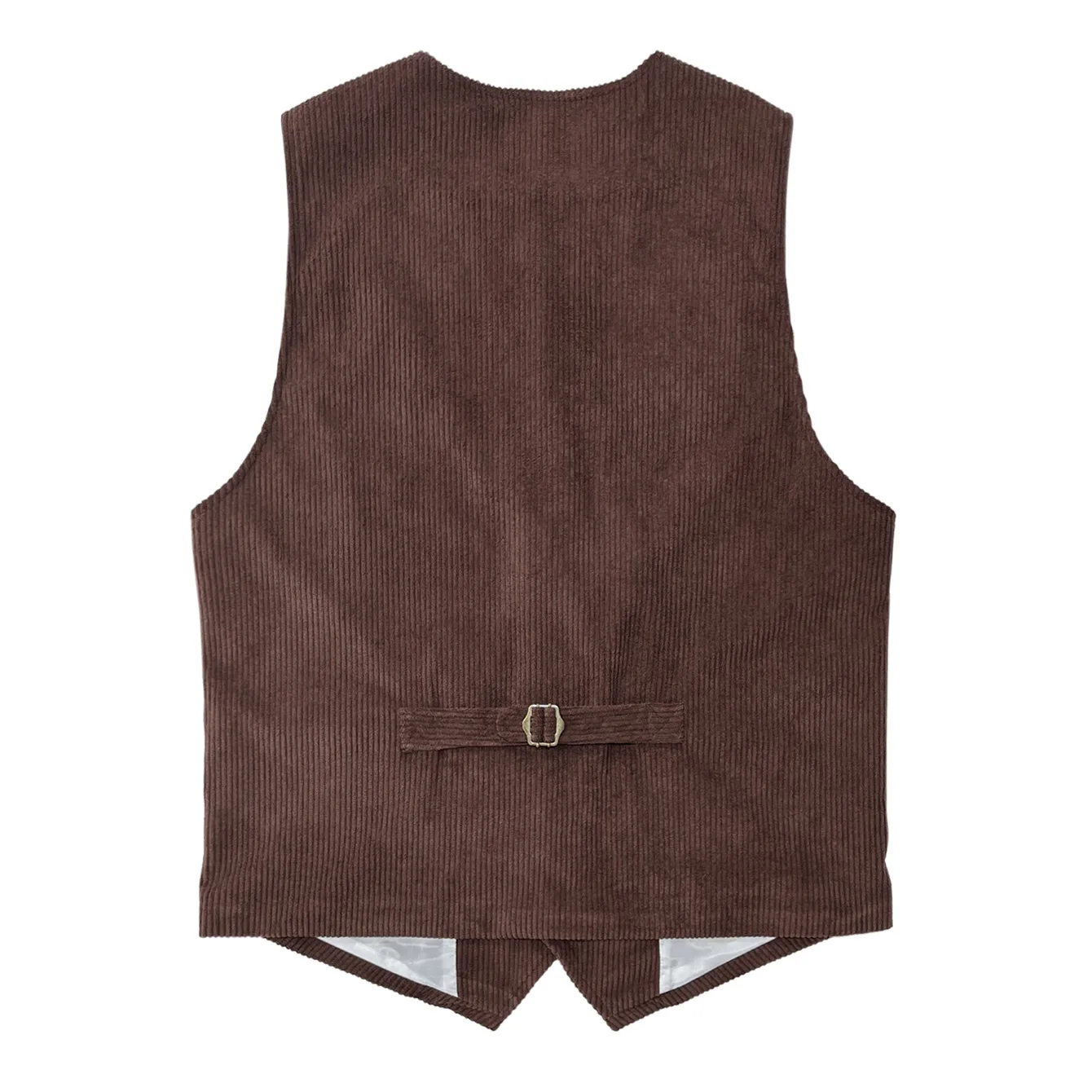 Men British Vintage Corduroy Waistcoat V Neck Multi Pocket Single Breasted Casual Sleeveless Vest Multi Colors