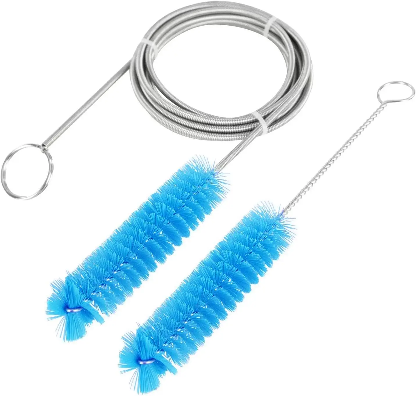 CPAP hose cleaning brush kit with mask brush, drip dry hook, suitable for 15-20 mm tubes