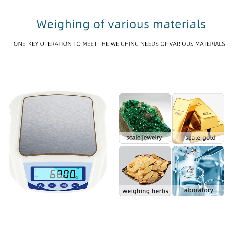 Portable 1000g/0.01g Digital Electronic Balance Scale High Precision Laboratory Jewelry Pocket Scale Kitchen Weighing Machine