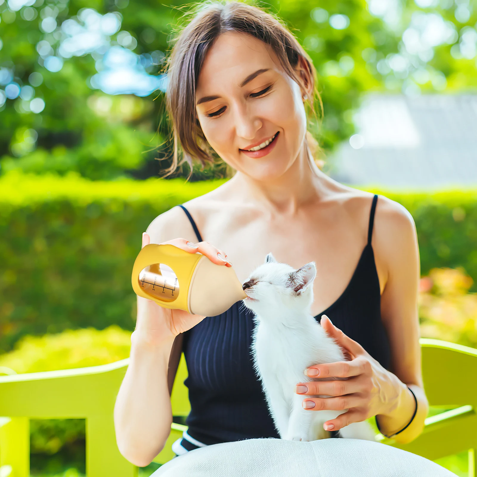 

80Ml Pet Nursing For Puppies Kittens Valve Easy Clean Feeding Bottle Small Animal Supplies Kitten Milk