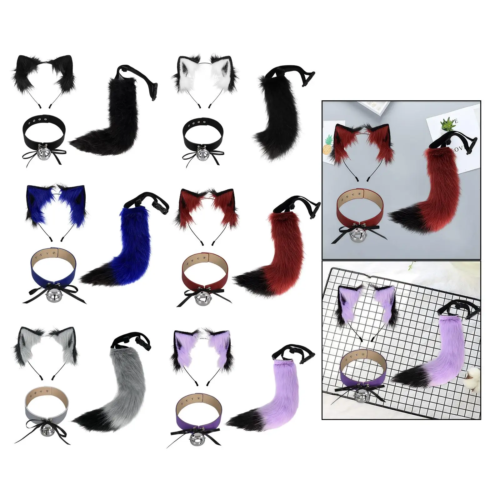 and Tail Headband for Women and Girls, Cosplay Accessories for Role Play