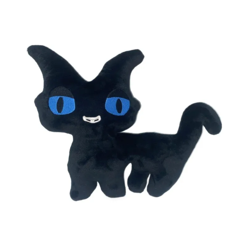 Coraline Cat Plushies The Cat Monster Stofftier Kissenpuppe Schwarze Katze Plüsch Geschenk für Fans Jungen und Mädchen für Partydekoration