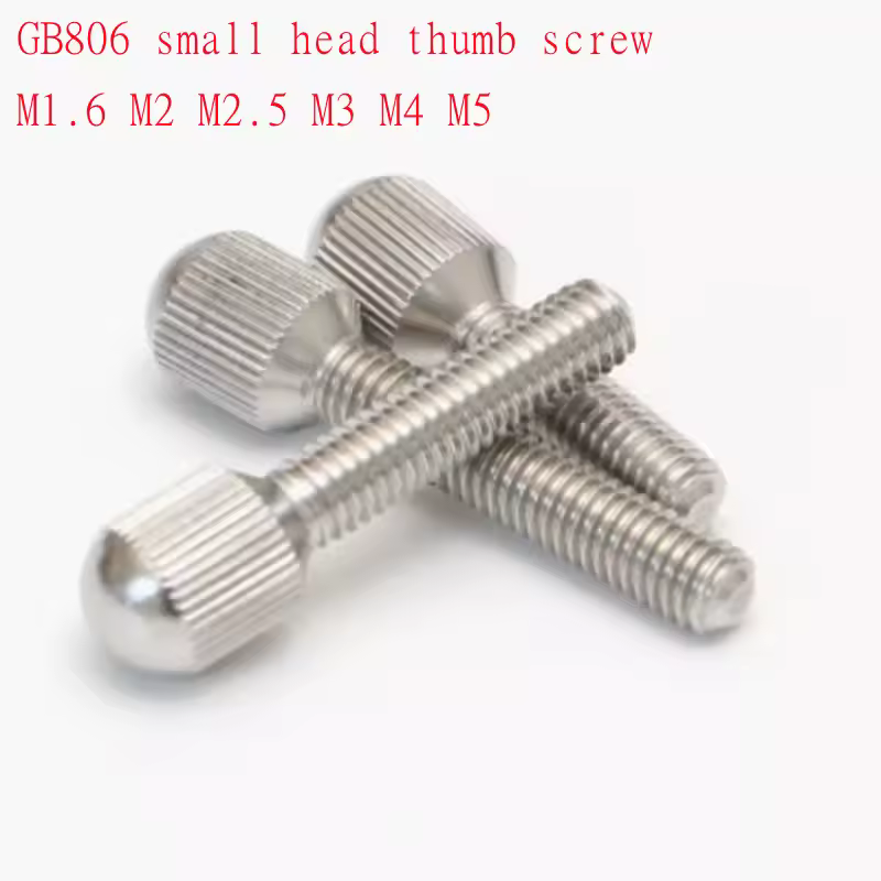 10 Stück M2 M2,5 M3 M4 M5 M6 GB836 304 Edelstahl lange gerändelte kleine Kopf Rändelschraube handfest anziehen Vorhangschrauben