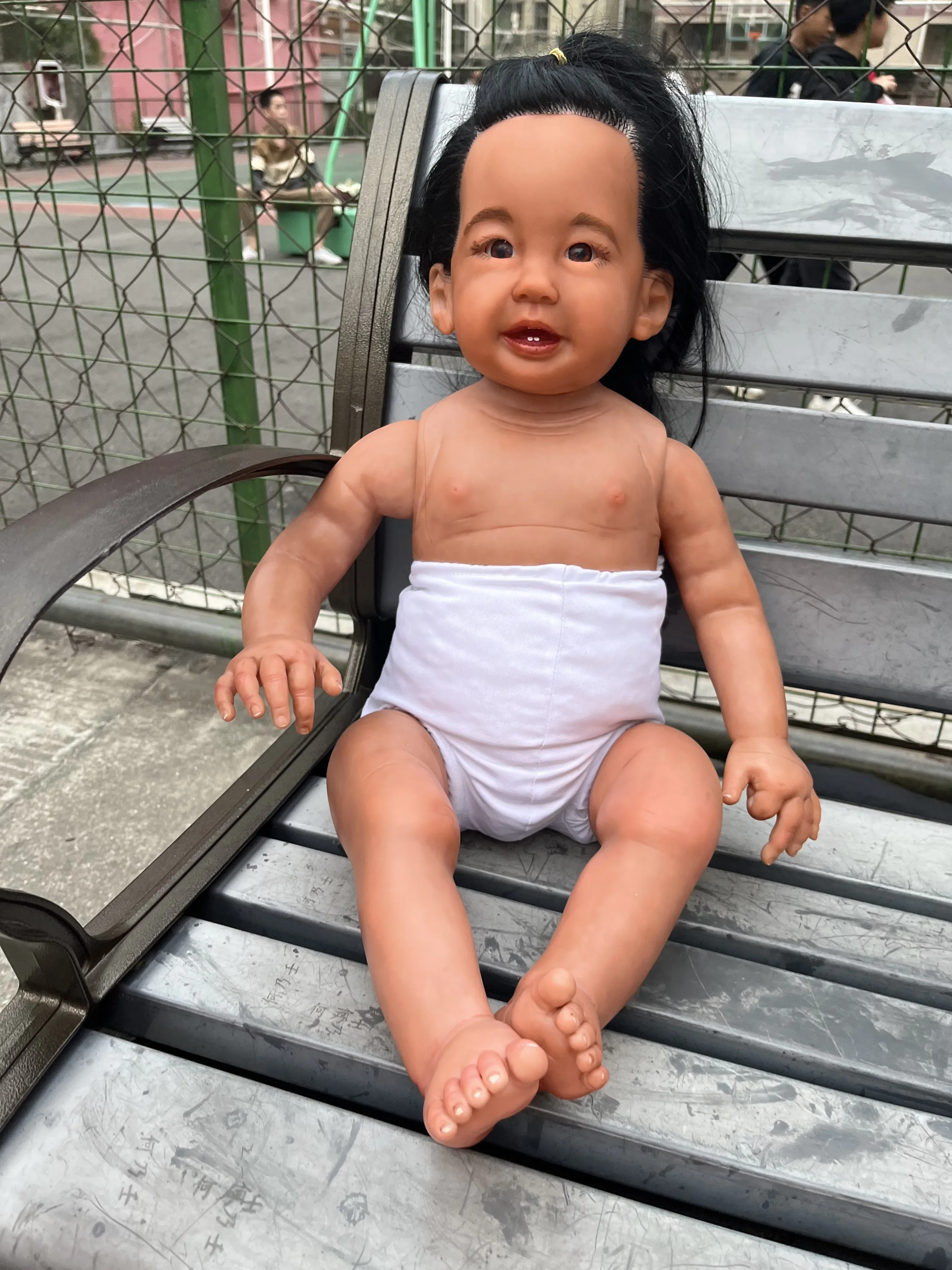 St.Store カスタマイズされた限定供給 28 インチリボーンベビーティーガンアフリカ系アメリカ人の褐色肌塗装キット DIY パーツクリスマスギフト