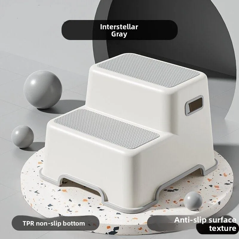 Two-Step Stool Chair Kitchen High-Rise Car Wash Stool Household Adjustable Footrest Ladder Chair Versatile Folding Stool