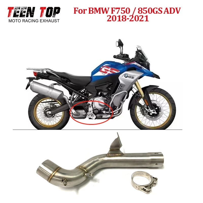 

Motocycle Exhaust Middle Link Pipe For BMW F750GS 850GS ADV Decat Pipe Mid Exhaust Connect Link Tube 2018-2021 Steel Escape Moto