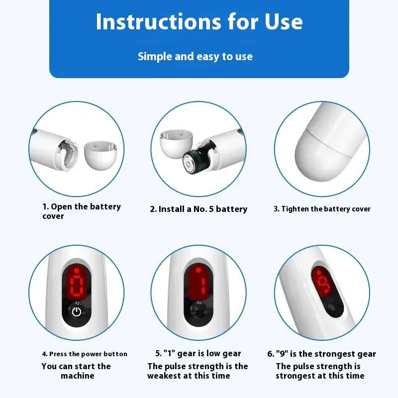 

5 в 1, умная импульсная энергетическая ручка Meridian, электронная акупунктурная массажная ручка, облегчение боли, микротоковая импульсная массажная палочка для мышц