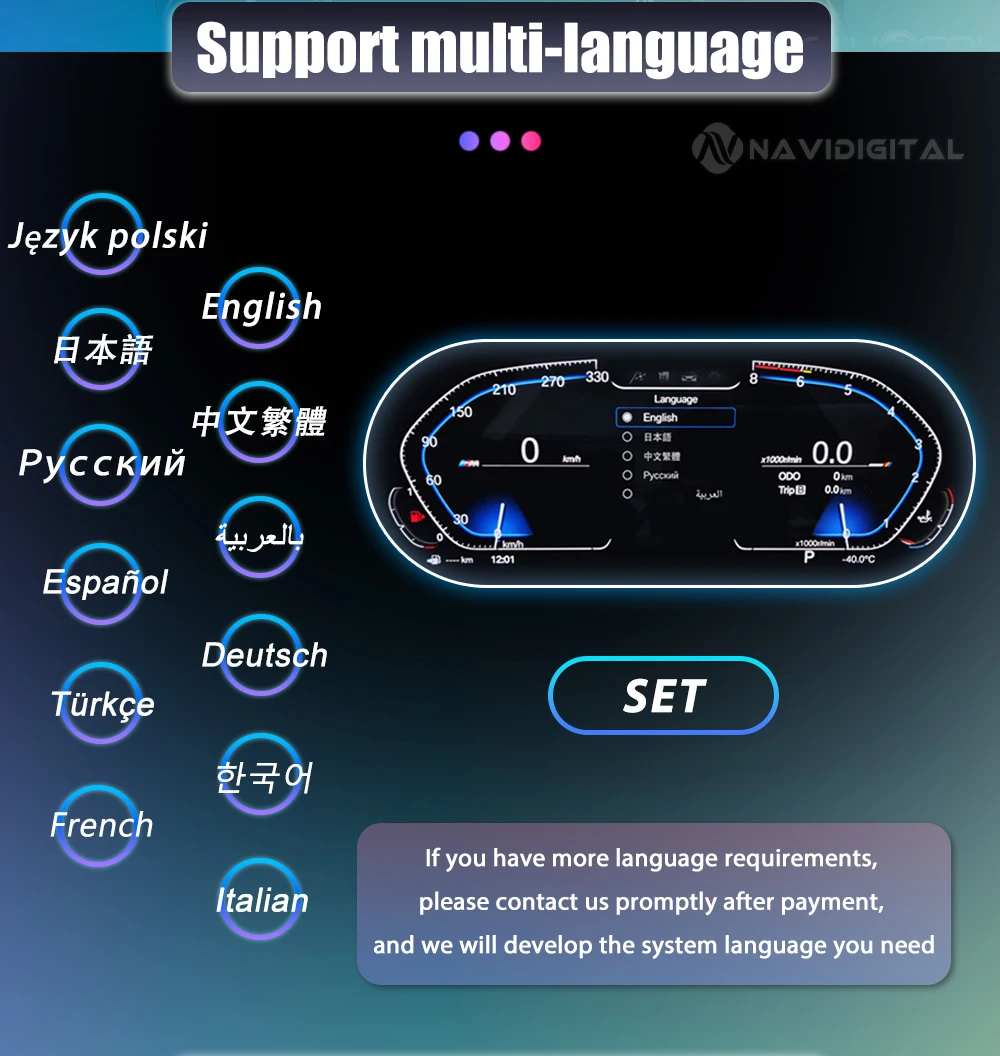Auto digitales Armaturen brett für BMW 1 2er f20 f52 f22 x1 f48 f49 x2 f39 LCD-Panel Tachometer virtuelles Cockpit Instrumenten cluster – Detail 9