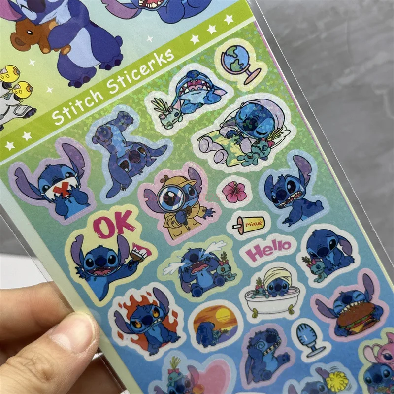 100pcs/Lot Disney Cartoon Lilo & Stitch Sticker Kawayi Stitch Diy Sticker Student Stationery Wholesale Gift