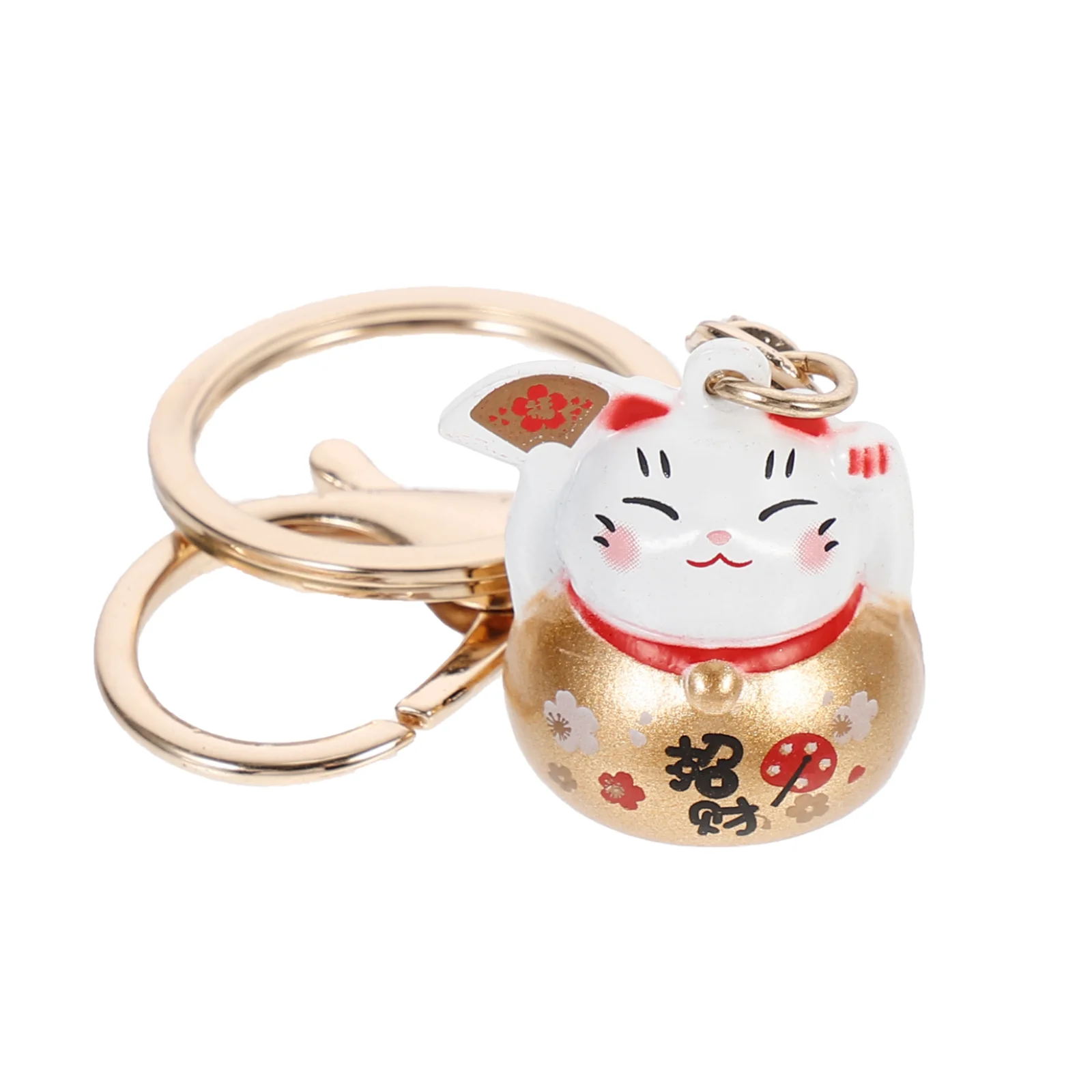 

Key Chain Buckle Metal Keychain Decor Wallet Bags Accessory Decorative Keyring Copper Alloy Fortune Cat Pendant