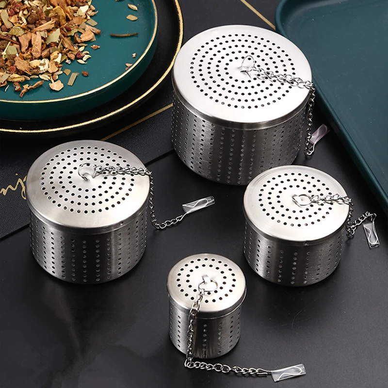 2 Sizes Fine Mesh Stainless Steel Tea Leaves Infuser Herbal  Spice Strainer Seasoning Ball Filter Kitchen Teaware Accessories