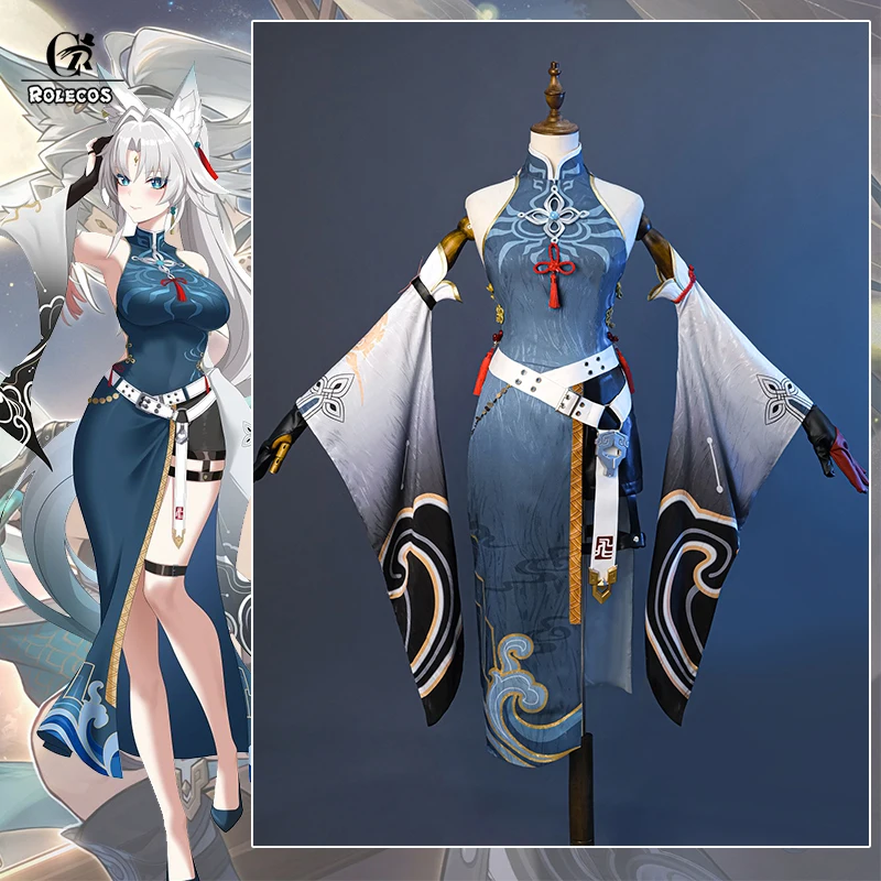 

ROLECOS Honkai Star Rail Feixiao Cosplay Costume The Great General The Merlin's Claw Feixiao Women Halloween Party Cheongsam