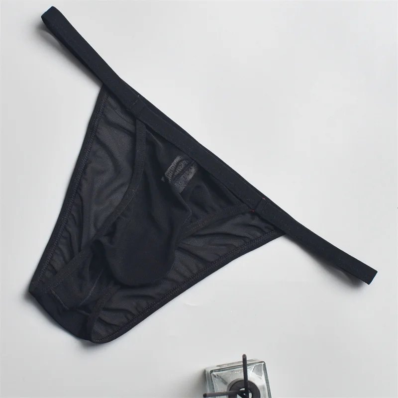 Sexy Underwear Small Briefs Ultra-thin Seductive Mesh Breathable Perspective Transparent Bikini Men's Sexy Funny Underpants