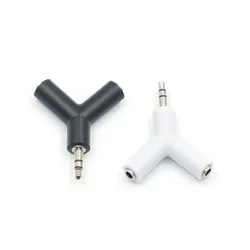 3.5mm Stereo Audio Y-type 2 Female To 1 Male Cable Adapter For Two Headphones One Point Two Audio Headphone Adapter