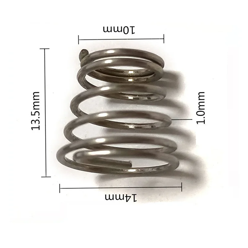 100pcs Customized Tower Spring Conical Machinery Compression Spring Wire Diameter 1.0/1.2mm