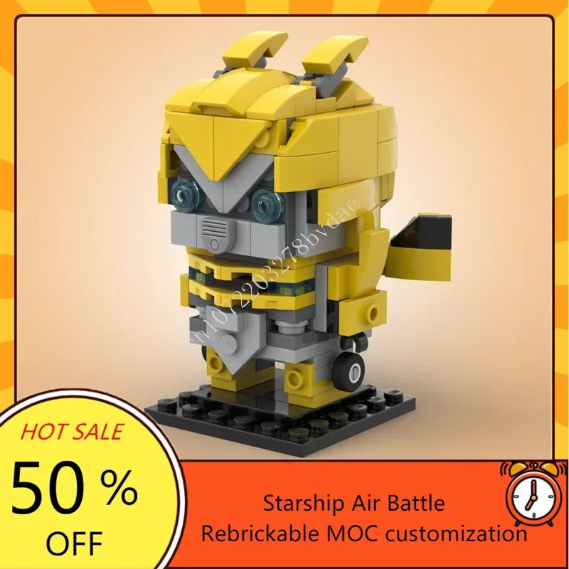 MOC klassieke cartoonfiguren puzzelset - gele bijen en Camaro Prime Peterbilt 379 architectuur DIY kerstcadeau voor kinderen van leeftijden