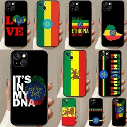 Ethiopia Flag Case For iPhone 16 15 14 13 11 12 Pro Max XS X XR Plus Back Cover For iPhone 16 15 14 12 13 Mini
