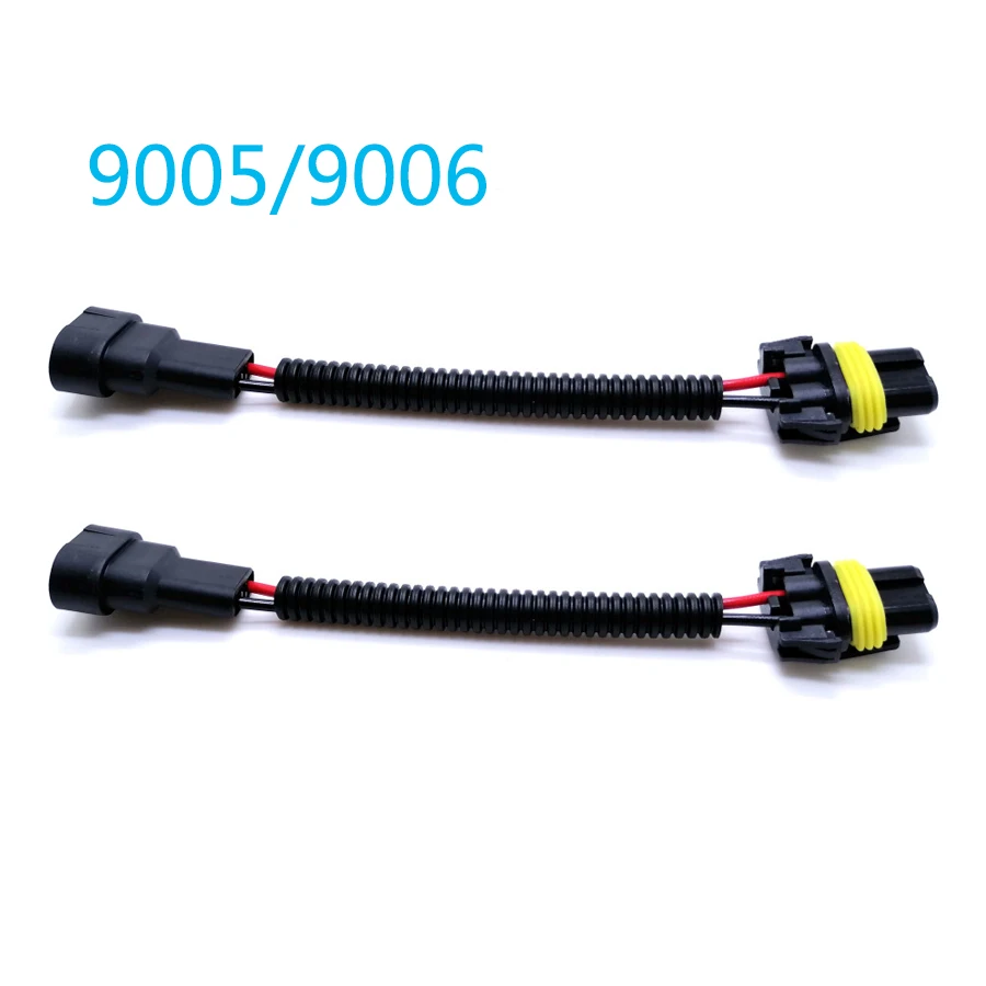 2x H4 H7 H11 9005/9006 Wiring Harness Conector Adapter Male Female Bulb Socket Extension Cable Car Headlight Fog Light Wire Kit