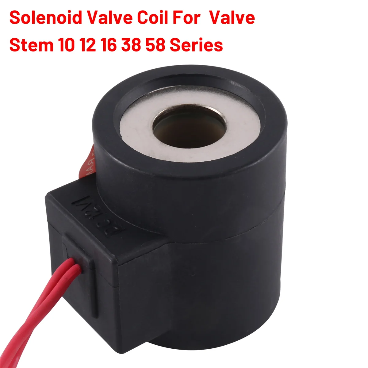 6352012 Solenoid Valve Coil 12V DC 18&Quot Wire Leads Size 10 for HydraForce Valve Stem 10 12 16 38 58