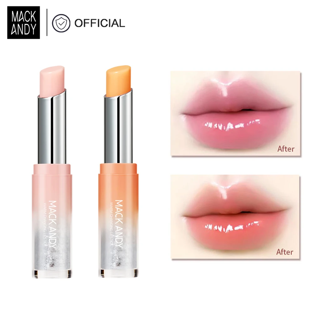 MACKANDY Temperature Color-changing Lip Balm Deep Moisturizing Reduce Lip Lines Women Natural Beeswax Lip Care Cosmetics