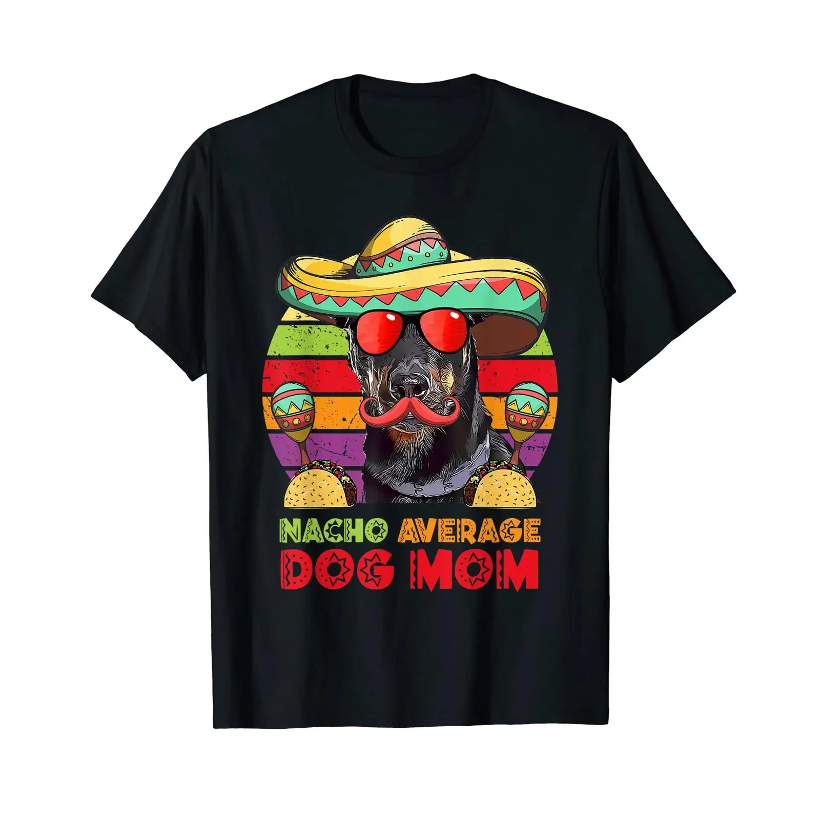 Nacho Average Beauceron Hundemama Cinco de Mayo T Shirt vintage Washed fashion Comfortable Stretched Top For Everyday Wear