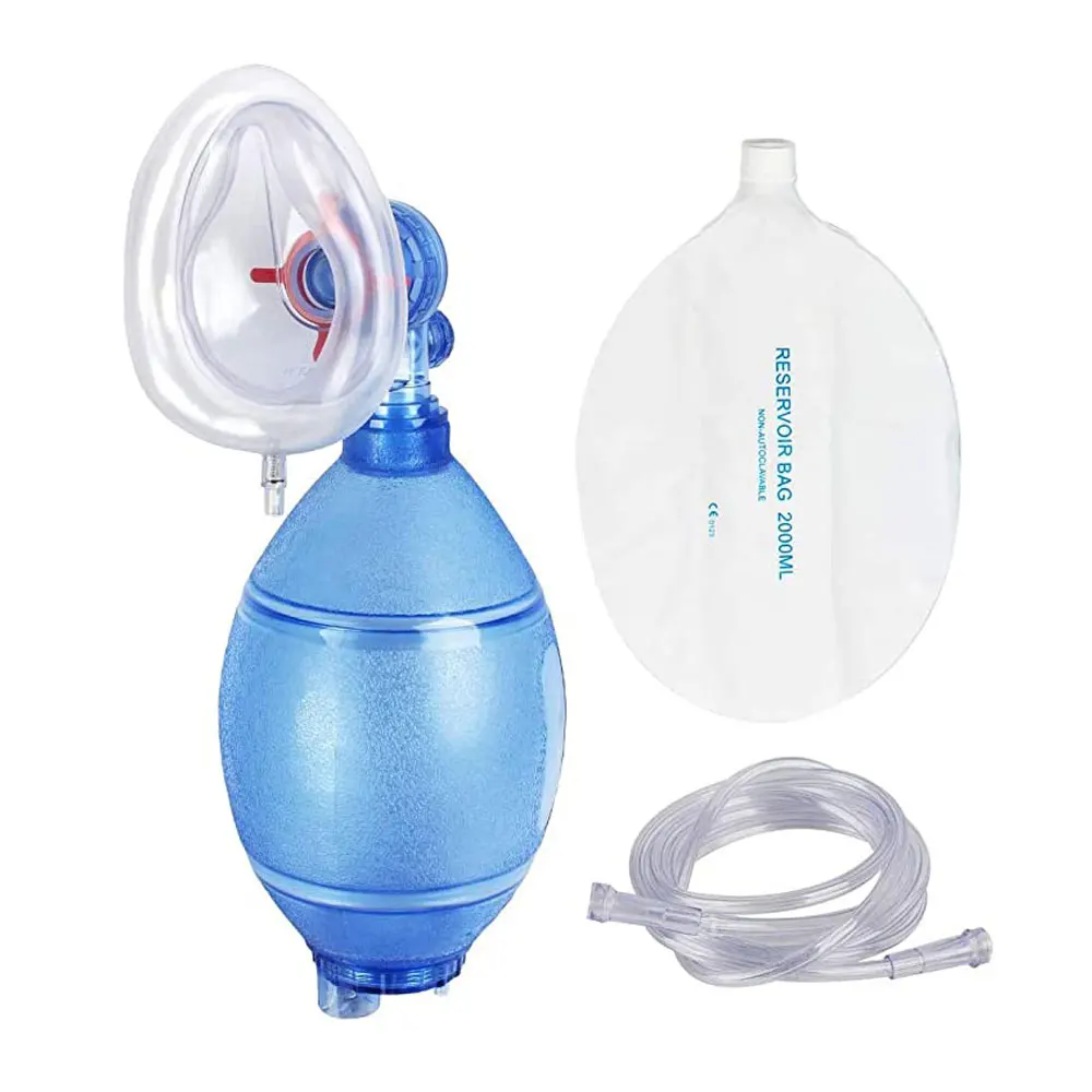 

First Aid Manual PVC Adult/Child/Infant Resuscitation Ambu Bags 2000ml/1600ml Reservoir Bag Emergency Self-help Rescue Tool