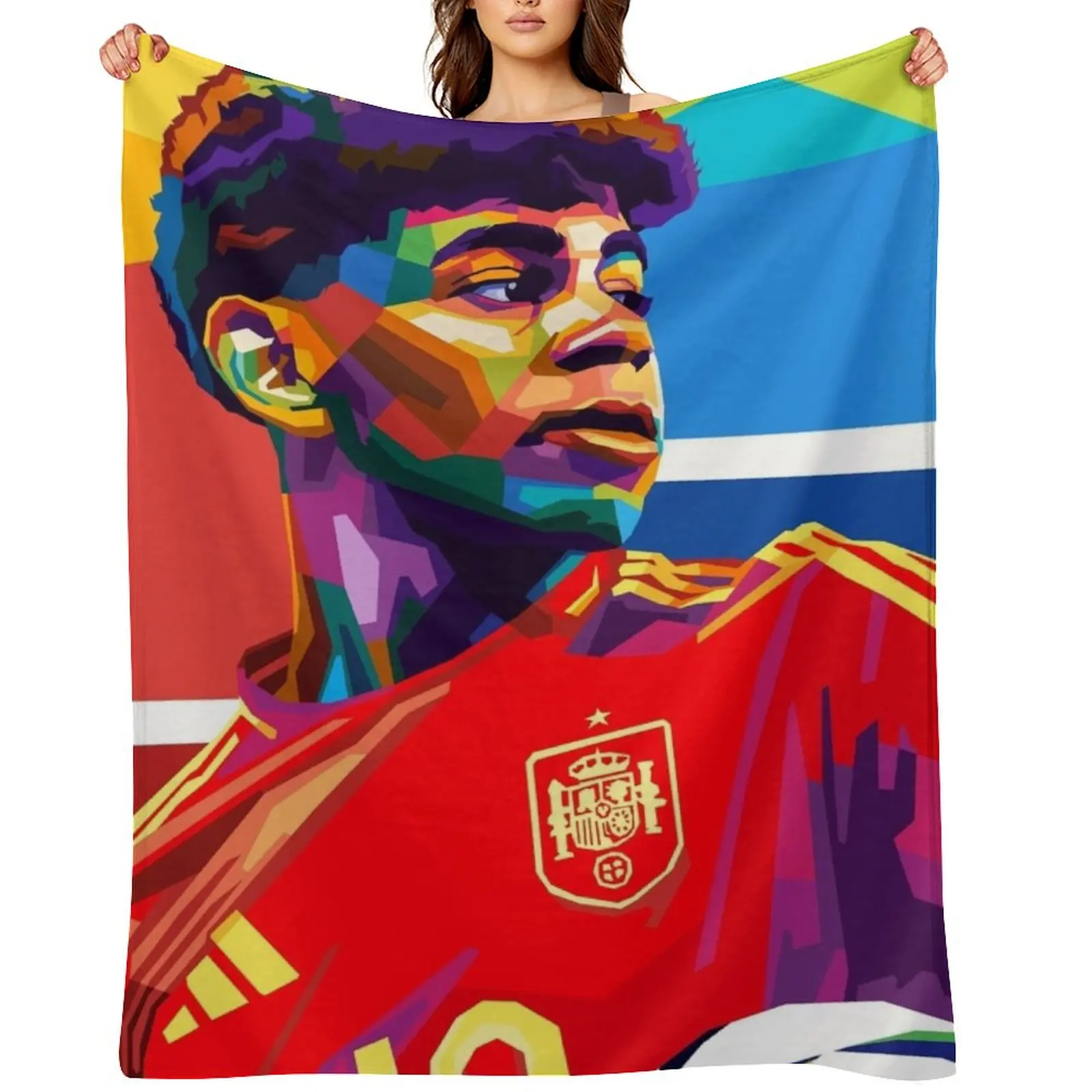 Lamine Yamal Football Wpap Art Throw Blanket Tourist warm for winter For Baby Cute Bed Fashionable christmas gifts Blankets