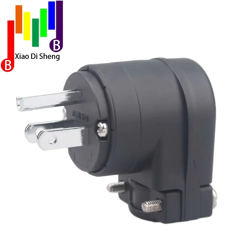 Spina connettore IEC EU maschio e femmina CA elettrico in rame puro placcato rodio ad alta fedeltà di fascia alta 90 °   Tipo L