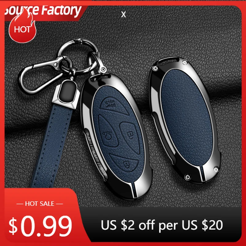 

Автомобильные наклейки 5, 7 кнопок, чехол для автомобильного ключа из цинкового сплава, держатель для брелока, чехол для Hyundai Kona Ev Grandeur GN7 IONIQ 6 2023