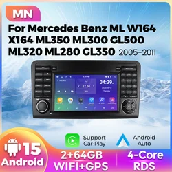 Navifly 7'' Android Auto Car Radio Multimedia Player For Mercedes Benz ML GL W164 ML350 ML500 GL320 X164 ML280 GL350 GL450 2 din