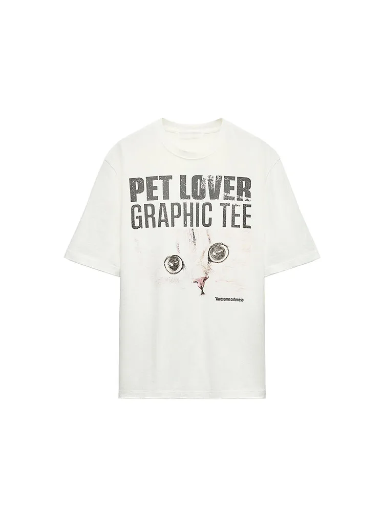 Primavera 2025 Faion Nuova maglietta casual da donna All-Match con stampa animalier rotonda Ne ort Sve Comoda vestibilità ampia per i pendolari...