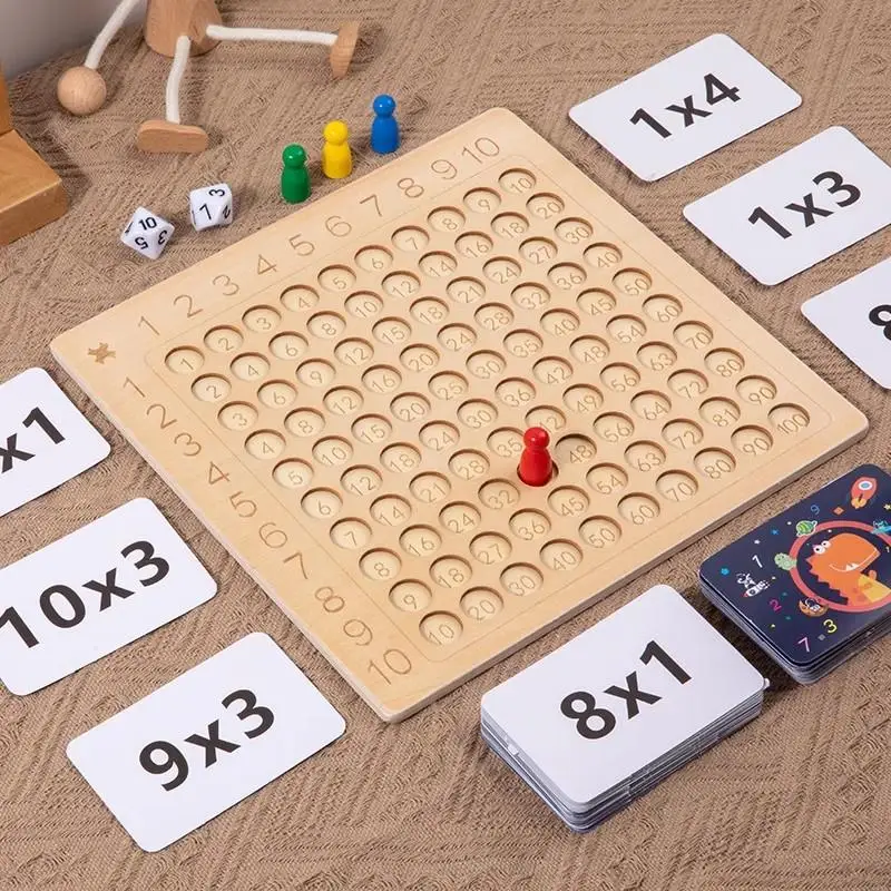 Multiplication Tables For Kids Number Learning Board Game Early Education Toy Wooden Multiplication Board Math Board Game