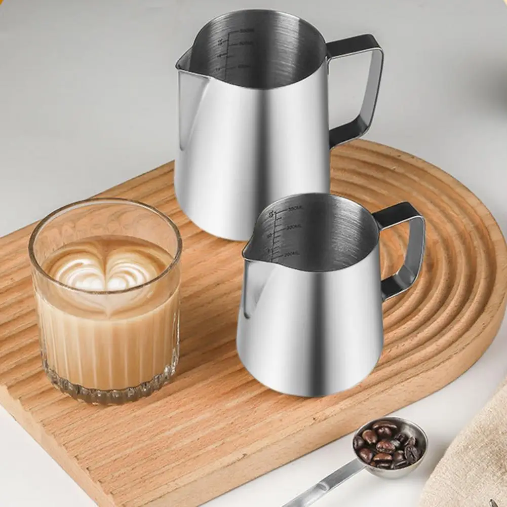 Stainless Steel Milk Frothing Pitcher Milk Frothing Pitcher Stainless Steel Coffee Frother Cup Polished Surface Corrosion