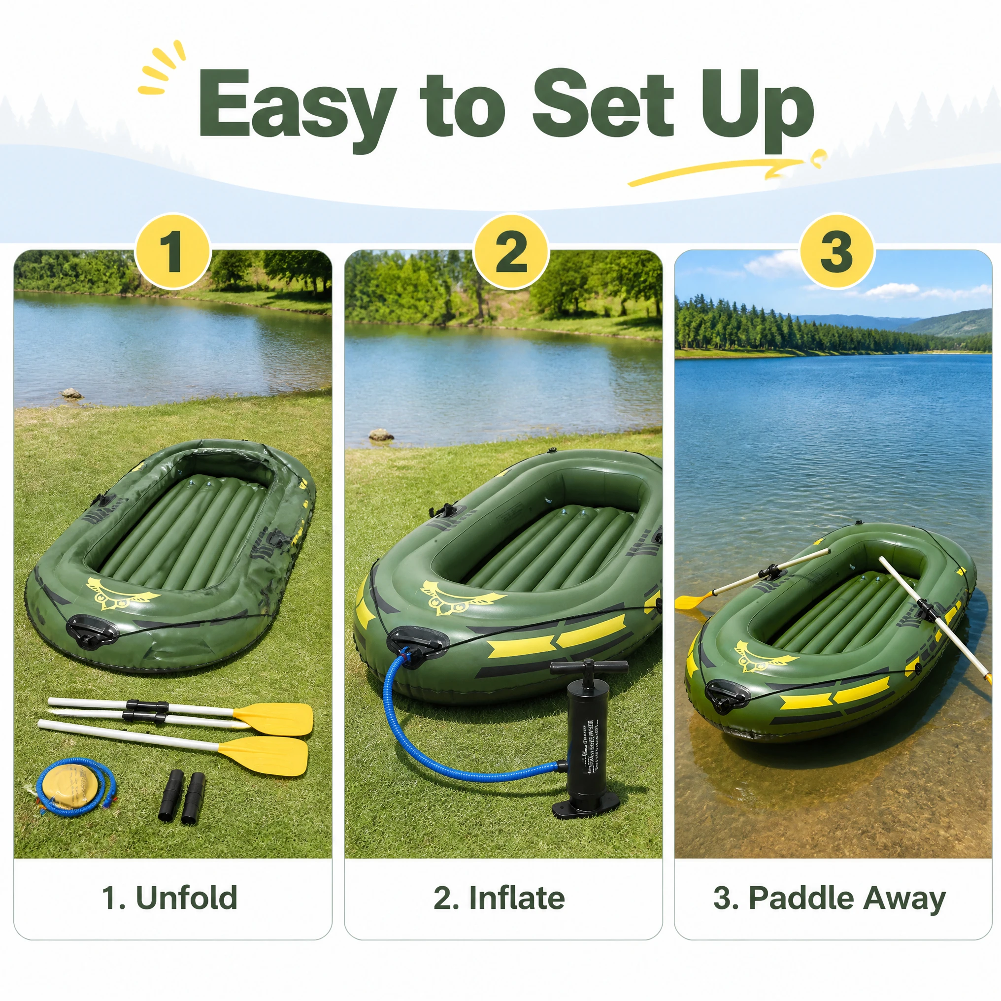 Dwuosobowy ponton z grubego PV – Fishing Boat Paddle recenzja i cena