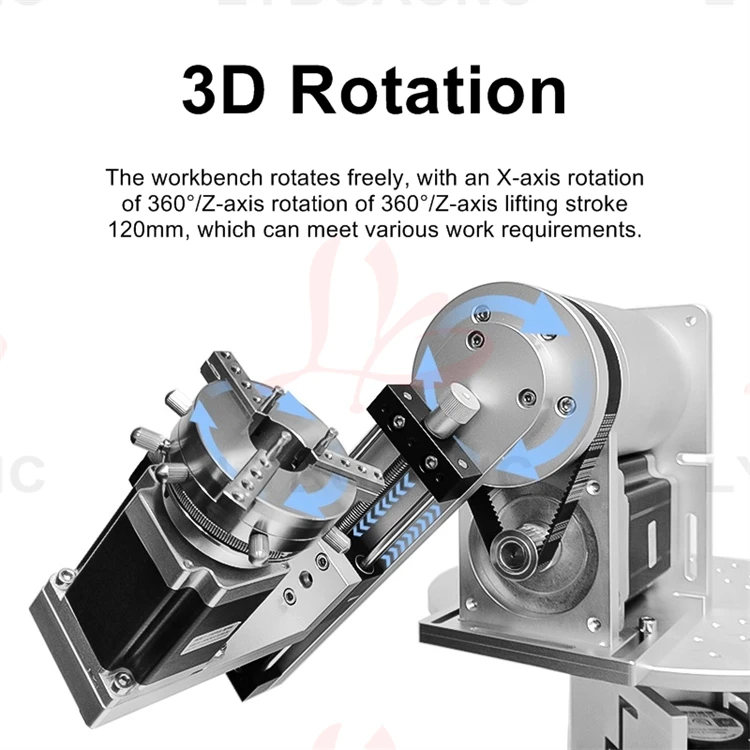 Dual-axis Spherical Marking Auxiliary Table for Fiber Laser Marking Welding Carving Use Ball Ring Trinket Processing Tool