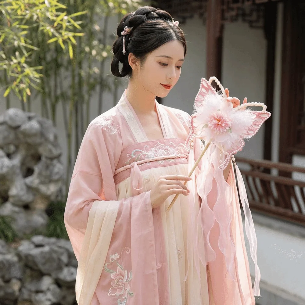 

Dance Fan Chinese Style Retro Butterfly Fan Traditional Fluffy Silk Flower Fan Decorative Ancient Handheld Fan Summer Dance