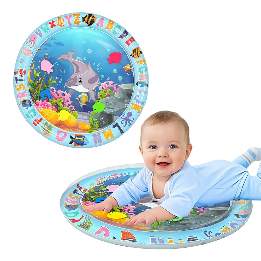 1pc golfinho inflável pvc bebê jogando tapete de água 60cm/23.6 polegada criança almofada crianças educação precoce atividade brinquedos esteira