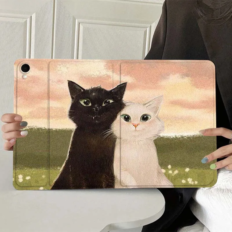 

Cute Cat Popular Cartoon Art For Samsung Galaxy Tab A7 A A8 A9 A11 S6 S11 10.1 10.4 10.5 Inch Lite PLus Soft Tablet Case Gift