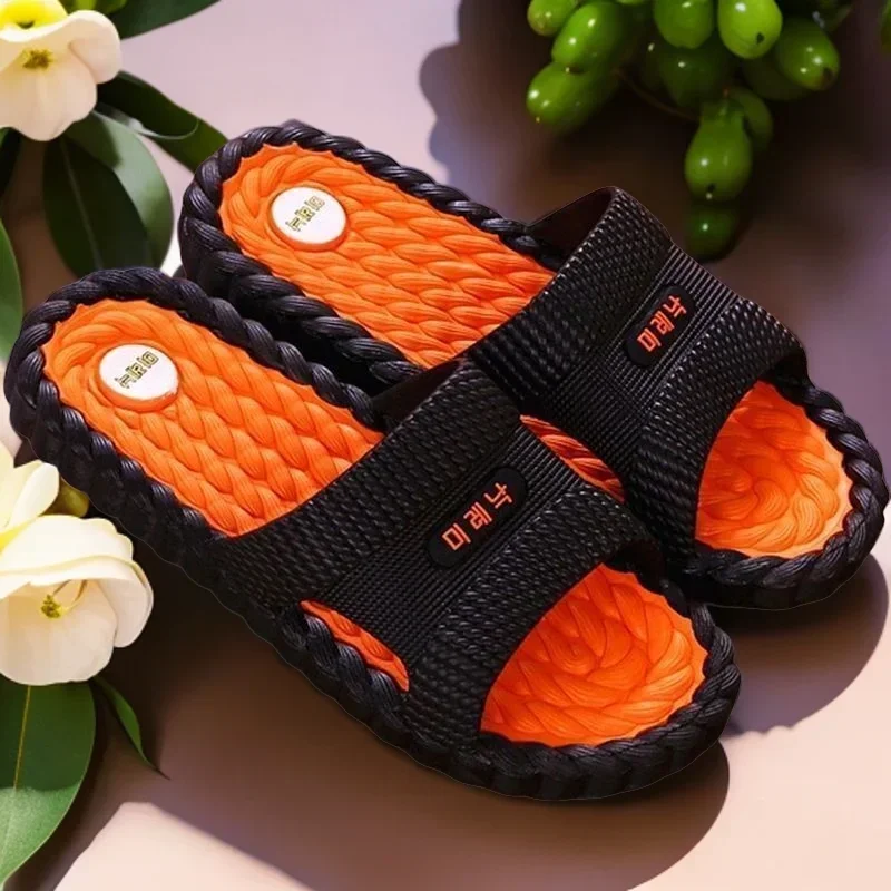 Ultra-Light Korean Massage Slippers for Women and Men - Non-Slip Deodorizing Bath and Home Wear