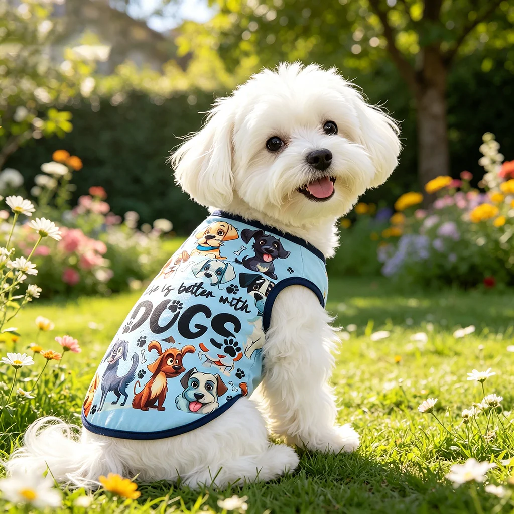 Camiseta sin mangas para perro y gatos – La Vida Es Mejor con Perros - imagen 4