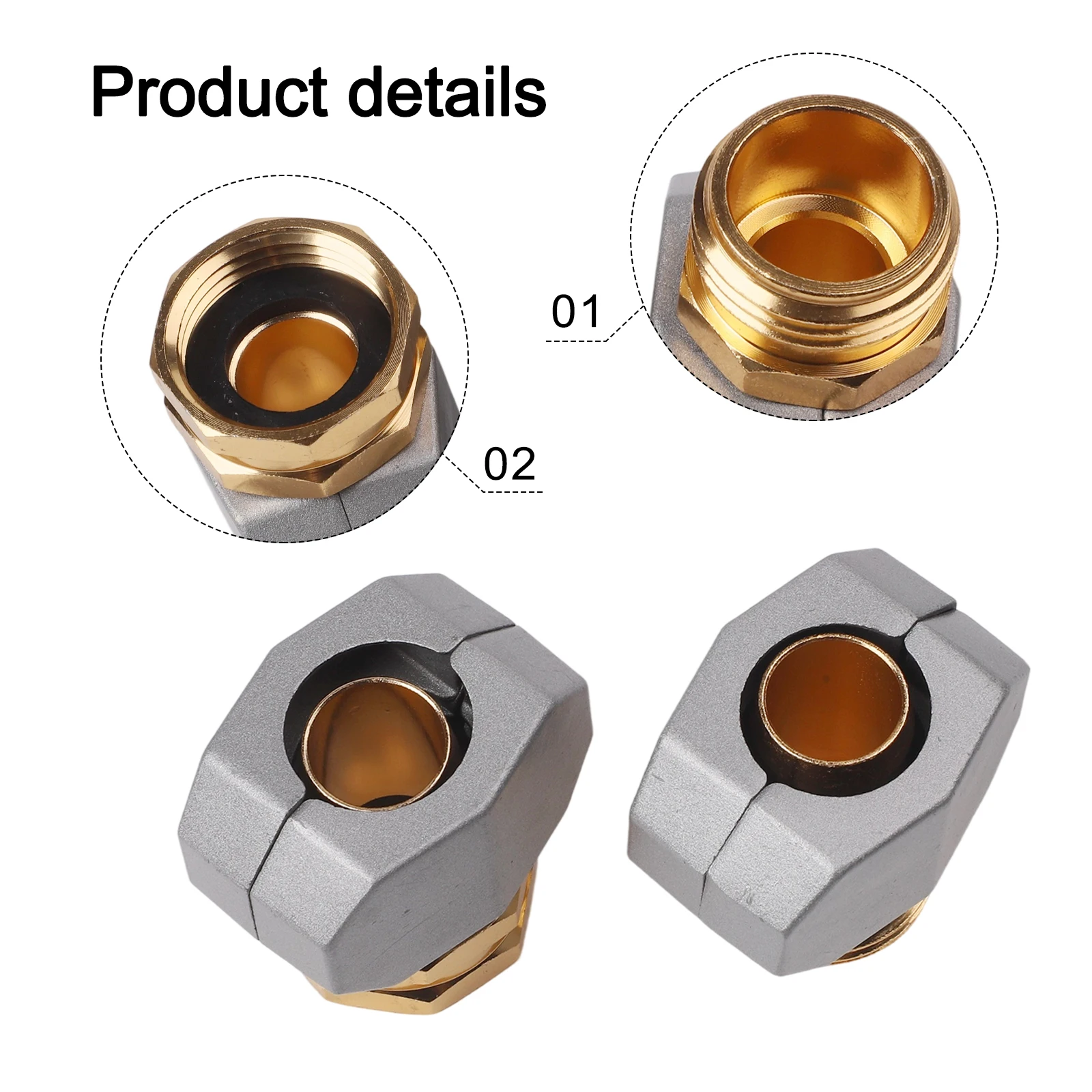 4 Pack Metal Hose Repair Connectors 3/4 5/8 Inch Male Thread End Fittings For Watering Equipment Accessories