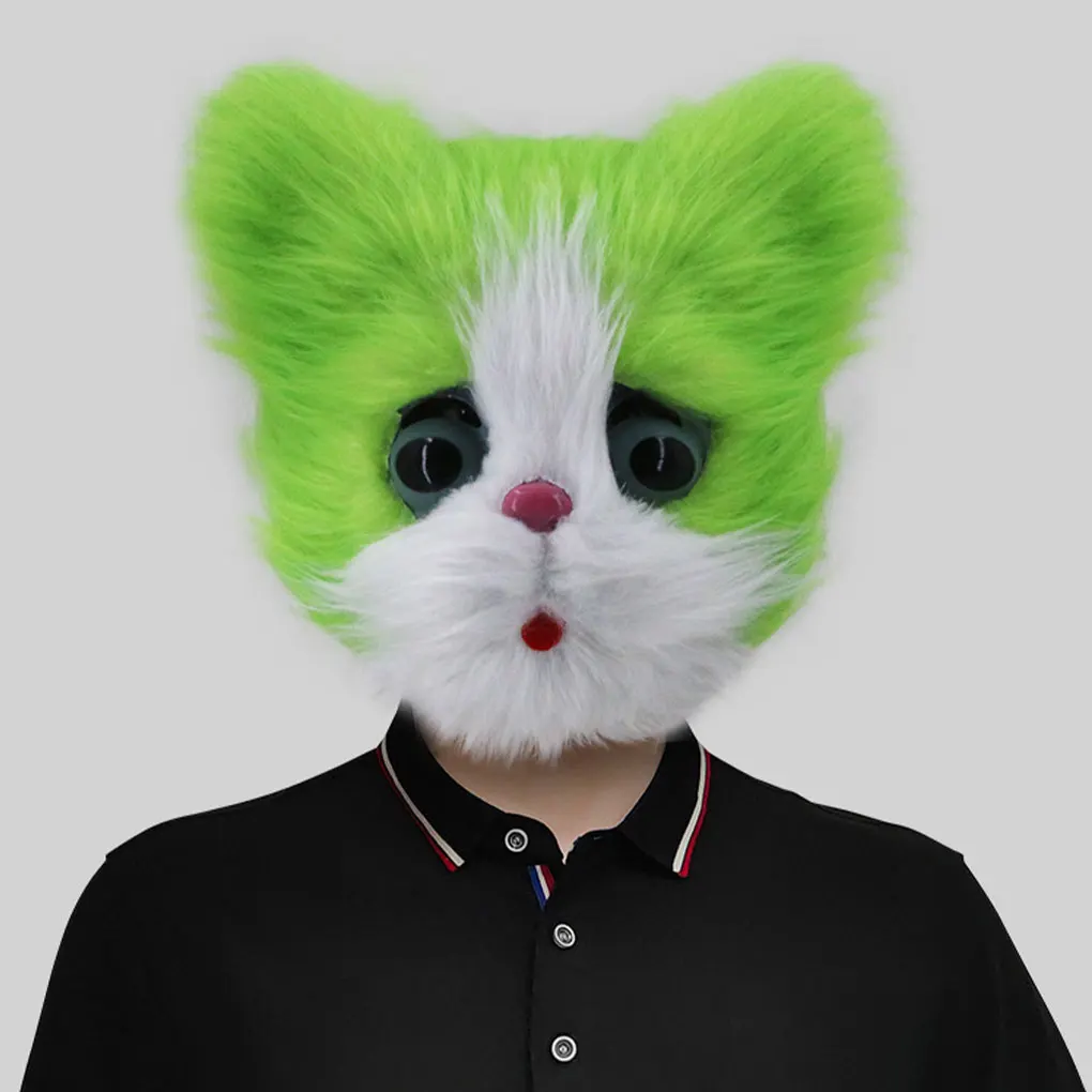 Cute Cat Cosplay Props Realistic Cat Mask For Party Fun Halloween Party Performance Props Furry Mask