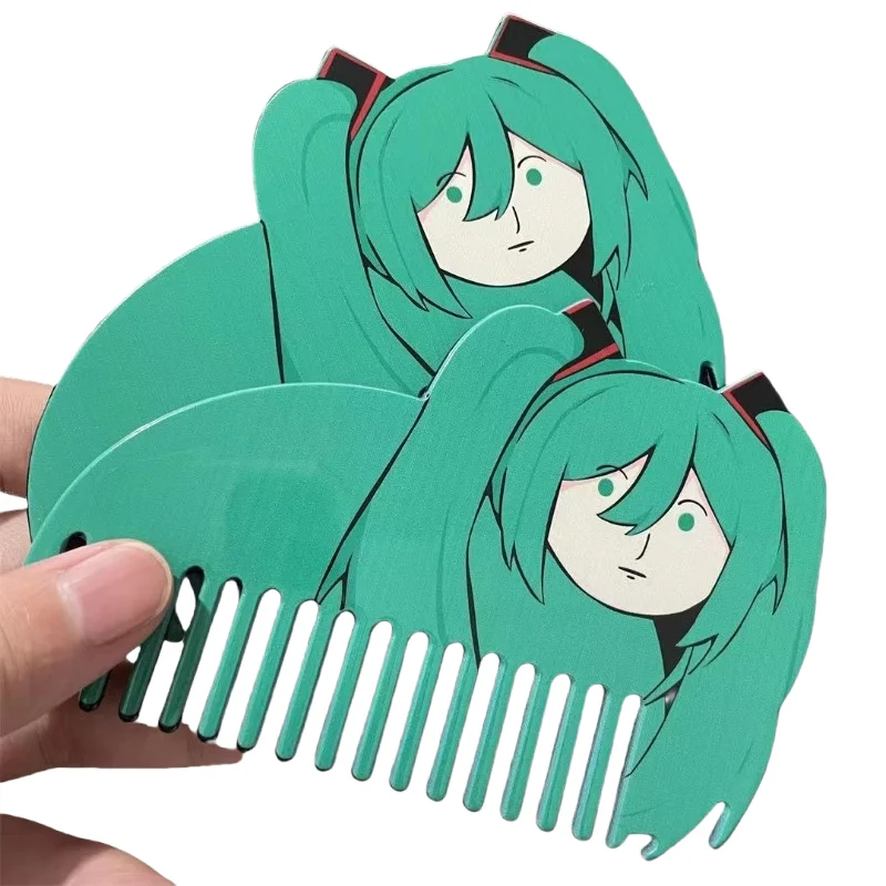 Hatsune Miku anime peripheral two-dimensional double-sided comb creative personality funny portable cute comb girlfriend gift