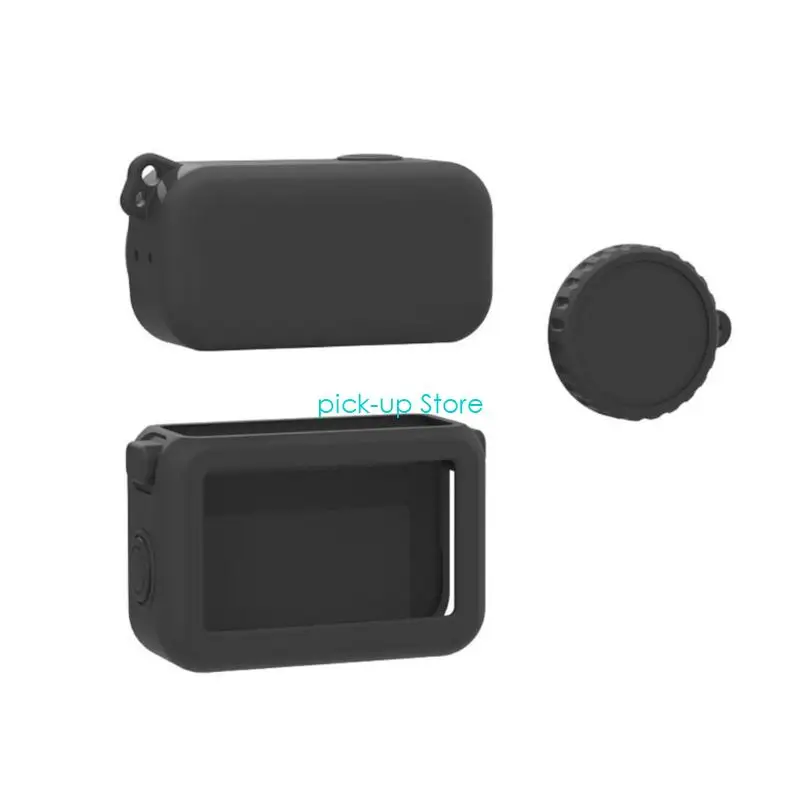 Q5WA Shockproof Silicone Case For Portable Cameras NonSlip Texture Lens Cover