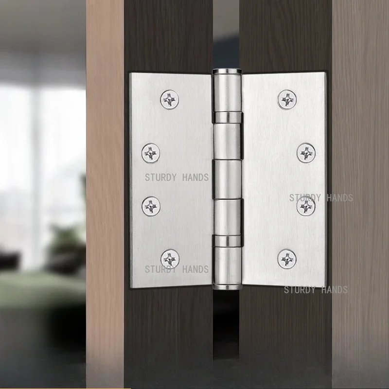 3pc Stainless Steel Door Hinge Furniture Hinges, Suitable for Wooden Doors/Cabinets/Windows, Household Hardware Accessories