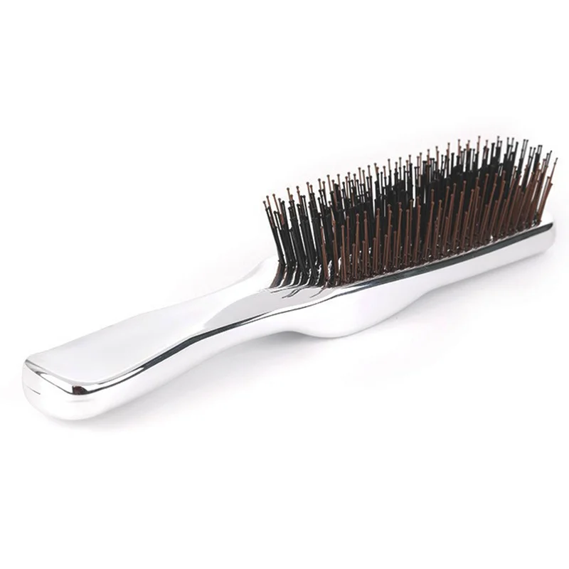 Nueva cepillo para el cabello, peines para masaje del cuero cabelludo, peines de peluquería húmedos y secos de lujo, peine galvanizado, herramienta de estilismo profesional para barbería