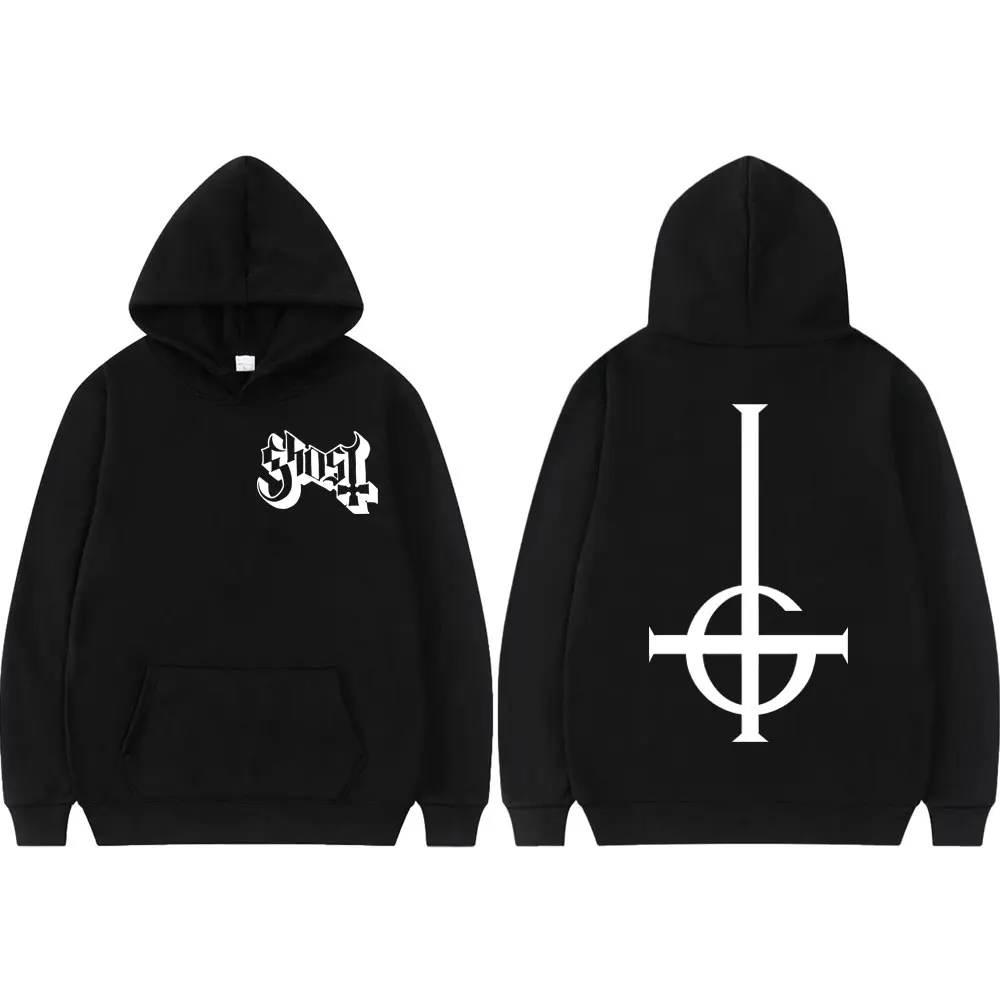 

Rock Band Ghost Logo Double Sided Print Hoodie Men Women Clothing Oversized Fleece Pullovers Fashion Casual Hooded Sweatshirts